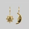 CLASSICS DAY TO NIGHT. Sun & Moon Hoop Earrings - Gold