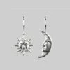 CLASSICS DAY TO NIGHT. Sun & Moon Hoop Earrings - Silver
