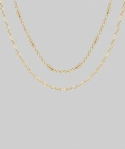 CLASSICS PURITY. Delicate Double Chain Necklace - Gold