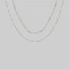 CLASSICS PURITY. Delicate Double Chain Necklace - Silver Necklaces & Chains