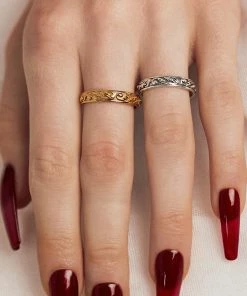 AW21 NOTORIETY. Ornate Band Ring - Silver Rings