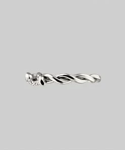 CLASSICS DEVISE. Double Headed Snake Twist Ring - Silver Rings