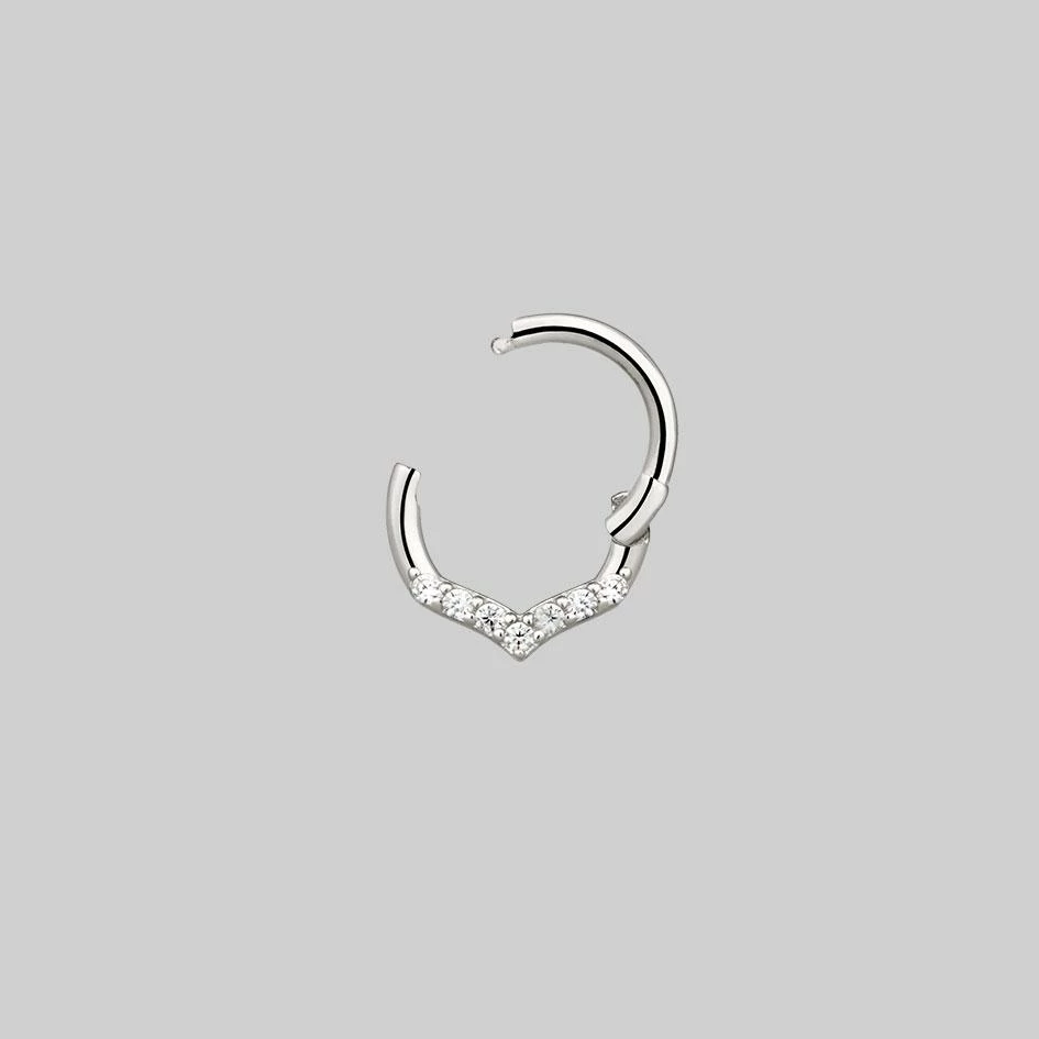 CLASSICS CUPID. Chevron Silver Clicker Ring - Septum 5 CLASSICS CUPID. Chevron Silver Clicker Ring - Septum