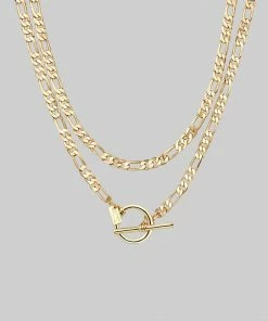 CLASSICS Necklaces & Chains HARMONY. Double Wrap T-Bar Chain - Gold