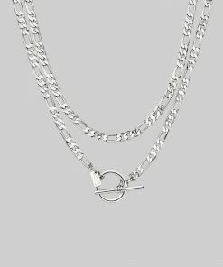 CLASSICS HARMONY. Double Wrap T-Bar Chain - Silver Necklaces & Chains