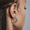 CLASSICS DRAKE. Dragon Hoop Earrings - Silver