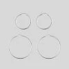 CLASSICS Silver Hoop Earrings - Set Of 2