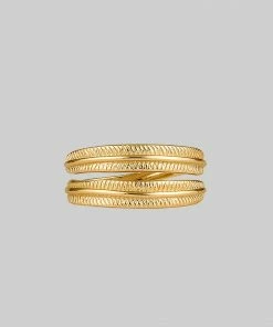 End Of Line AWAKEN. Feather Wrap Gold Ring