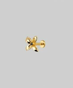 CLASSICS ISLA. Clematis Flower Stud Earring - Gold