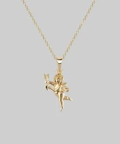 CLASSICS Cupid & Psyche Lovers Layering Necklace - Gold Necklaces & Chains