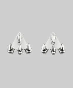 CLASSICS NASRA. Silver Claw Earring - Lobe/Helix Earrings
