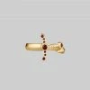 CLASSICS MAJESTY. Garnet Dagger Wrap Ring - Gold Rings