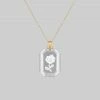 CLASSICS RAPHAEL. Etched Glass Rose Necklace - Gold