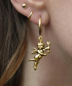 CLASSICS DAY DREAMER. Cherub Hoop Earrings - Gold