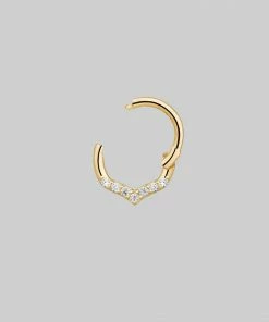 CLASSICS CUPID. Chevron Gold Clicker Ring - Septum