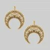 End Of Line EASTERN CRESCENT. Gold Earrings