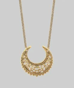 End Of Line Necklaces & Chains EASTERN CRESCENT. Gold Necklace
