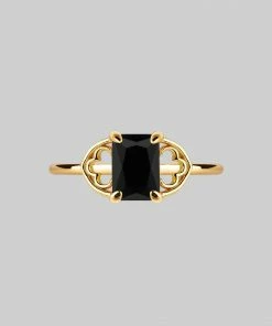 AW21 Rings RAPTURE. Onyx & Gothic Arches Ring - Gold