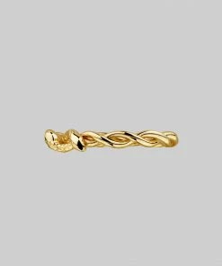 CLASSICS DEVISE. Double Headed Snake Twist Ring - Gold Rings