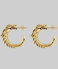 CLASSICS DRAKE. Dragon Hoop Earrings - Gold