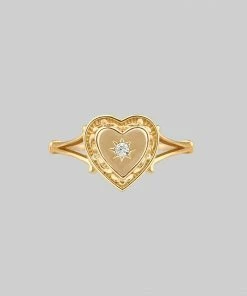 CLASSICS MY DARLING. Heart & Cubic Zirconia Ring - Gold