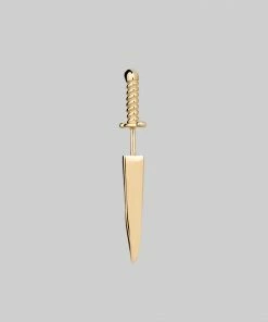 CLASSICS TORN. Short Dagger Single Earring - Gold