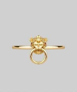 CLASSICS Rings MINI ANWAR. Lion Knocker Ring - Gold