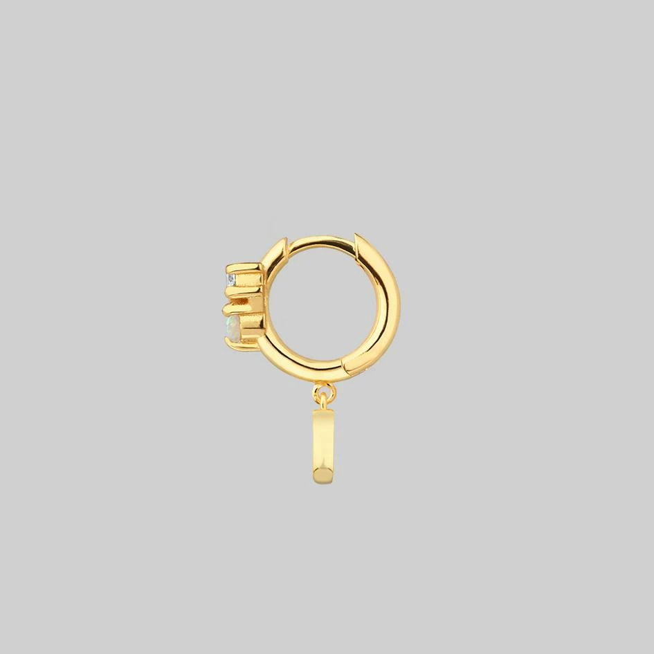 CLASSICS MOONLIGHT. Opal Moon Clicker Hoop Earrings - Gold 8 CLASSICS MOONLIGHT. Opal Moon Clicker Hoop Earrings - Gold