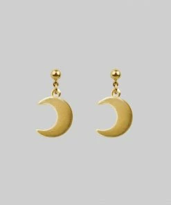 End Of Line AYSU. Mini Moon Earrings - Gold