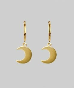 CLASSICS AYSU. Mini Moon Hoop Earrings - Gold