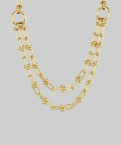 AW21 Necklaces & Chains ARMOUR. Multiway U Ball Link Chain Necklace - Gold