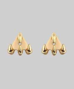 CLASSICS NASRA. Gold Claw Earring - Lobe/Helix