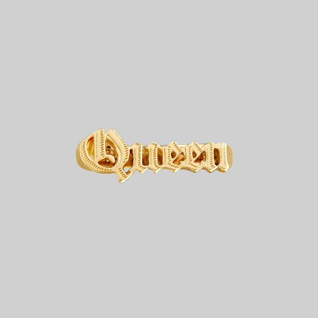 CLASSICS Queen Word Ring - Gold 1 CLASSICS Queen Word Ring - Gold