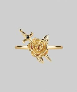 AW21 Rings RHAPSODY. Dagger Through Rose Ring - Gold