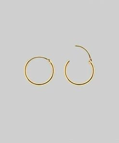 CLASSICS MORALITY. Skeleton Coffin Hoop Earrings - Gold