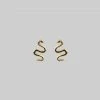 CLASSICS DIVINITY. Garnet Snake Gold Stud Earrings