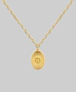 CLASSICS Necklaces & Chains DAWN. Symbolic Sun Face Necklace - Gold