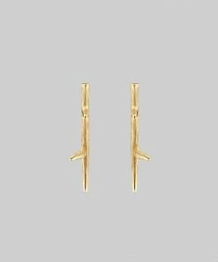 End Of Line WILT. Winter Thorn Earrings - Gold