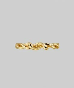 CLASSICS DEVISE. Double Headed Snake Twist Ring - Gold Rings