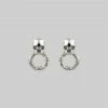 AW21 FORSAKE. Skull & Bones Door Knocker Earrings - Silver