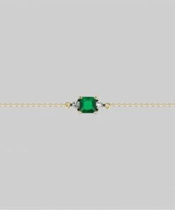 regalrose outlet shop 15 CLASSICS BETROTHAL. Green Quartz Chain Choker - Gold Necklaces & Chains