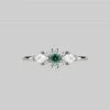 CLASSICS Rings SUPERNOVA. Green Quartz Cluster Silver Ring