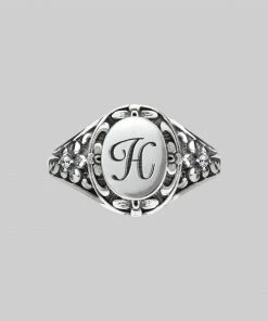 CLASSICS Regalrose Classics DARK GARDEN. Ornate Initial Ring (A - M)
