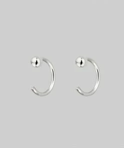 CLASSICS Ball Huggie Hoop Earrings - Silver