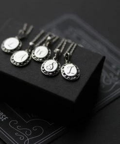 CLASSICS Necklaces & Chains DARK GARDEN. Ornate Initial Necklace (A - M)