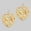 CLASSICS EPHEMERA. Blooming Heart Hoop Earrings - Gold