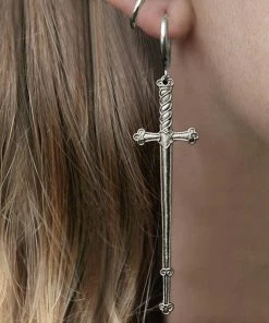 CLASSICS MERCY. Sword Hoop Earrings - Silver