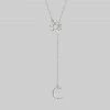 CLASSICS Necklaces & Chains SOLSTICE. Sun & Moon Lariat Necklace - Silver