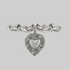 CLASSICS Necklaces & Chains LOVE STRUCK. Ornate Heart Choker - Silver