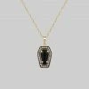 End Of Line MORI. Black Onyx & Crystal Coffin Gold Necklace Necklaces & Chains